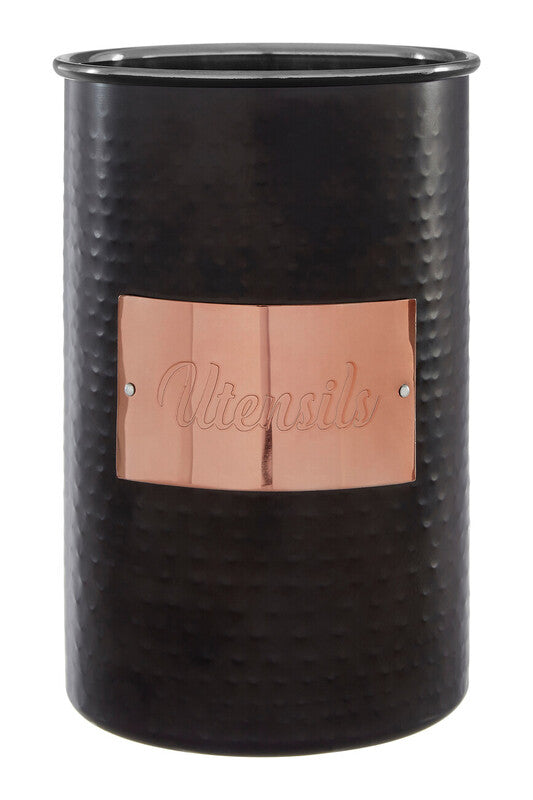 Orsina Prescott Utensil Holder – Black Metal Kitchen Tool Organizer