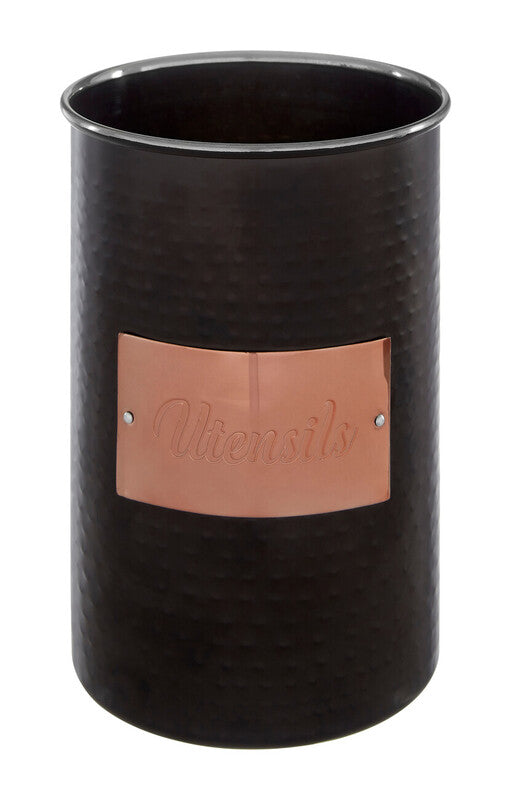 Orsina Prescott Utensil Holder – Black Metal Kitchen Tool Organizer