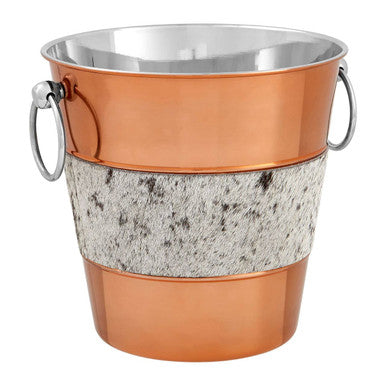 Orsina Albany Champagne Bucket – Copper-Gold Wine Chiller with Handles