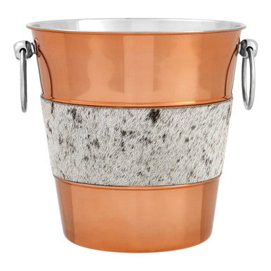 Orsina Albany Champagne Bucket – Copper-Gold Wine Chiller with Handles