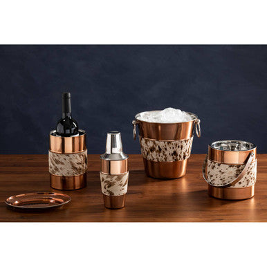Orsina Albany Champagne Bucket – Copper-Gold Wine Chiller with Handles