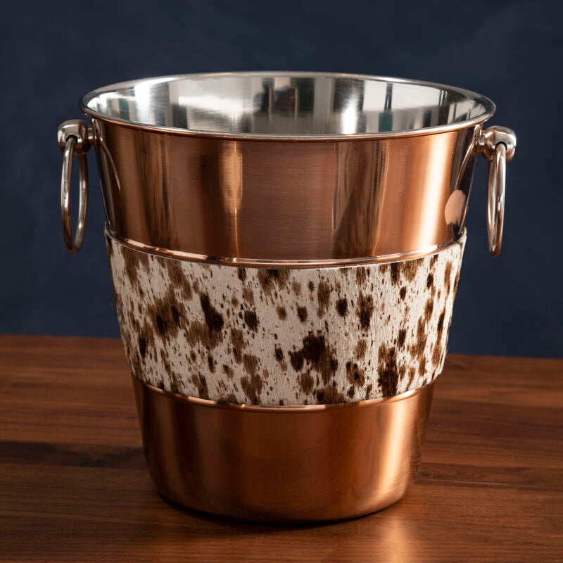 Orsina Albany Champagne Bucket – Copper-Gold Wine Chiller with Handles