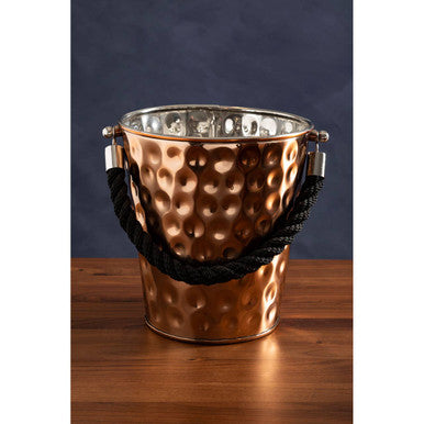 Orsina Miressa Copper Party Bucket – Medium Wine Chiller with Rope Handle