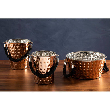 Orsina Miressa Large Copper Party Bucket with Rope Handle | 1 Unit