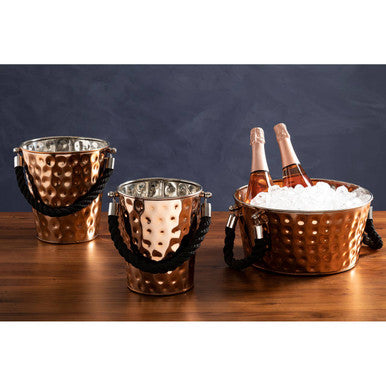 Orsina Miressa Large Copper Party Bucket with Rope Handle | 1 Unit