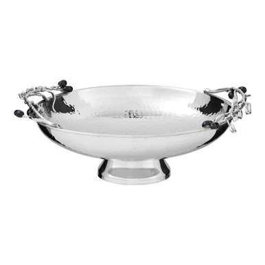 Orsina Miressa Silver Grapes Fruit Bowl – Hammered Stainless Steel