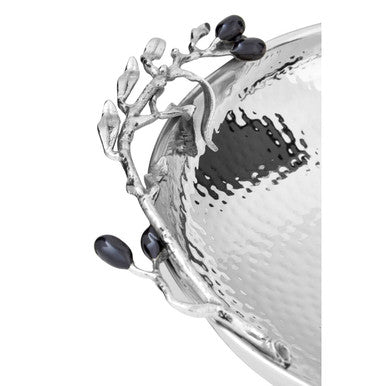 Orsina Miressa Silver Grapes Fruit Bowl – Hammered Stainless Steel