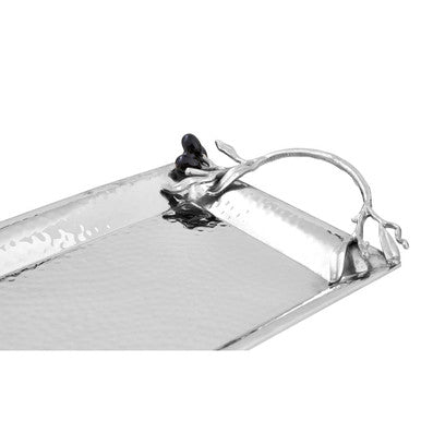 Orsina Miressa Small Grapes Tray – Hammered Stainless Steel Server