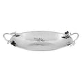 Orsina Miressa Grapes Serving Dish – Hammered Stainless Steel Oval Platter