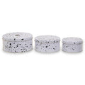 Orsina Speckled Cake Storage Tins – Set of 3 Round Nesting Food Tins