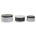 Orsina Paice Set of 3 Urban Storage Tins | Monochrome Chevron Canisters