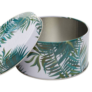 Orsina Winter Palm Cake Storage Tins – Set of 3 Nesting Kitchen Tins