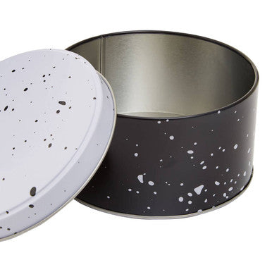 Orsina Paice Monochrome Kitchen Storage Tins – Set of 3 Round Canisters