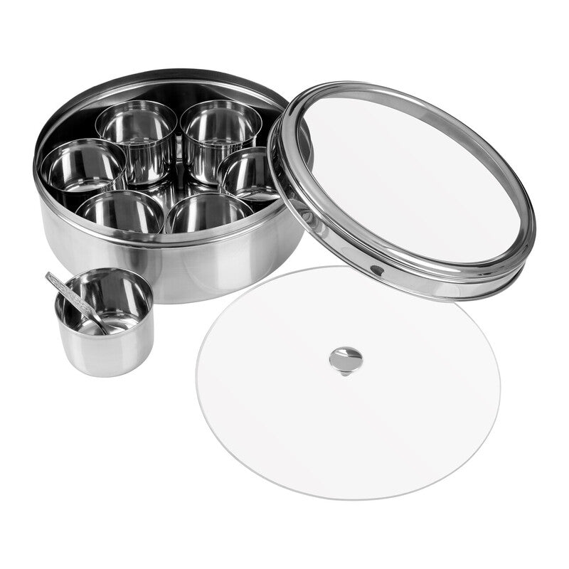 Orsina Syd Spice Storage Containers - Set of 7 Jars with Clear Lids