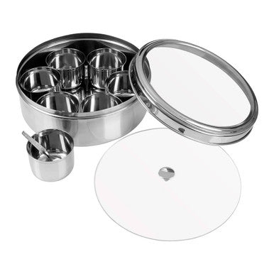 Orsina Syd Spice Storage Containers - Set of 7 Jars with Clear Lids