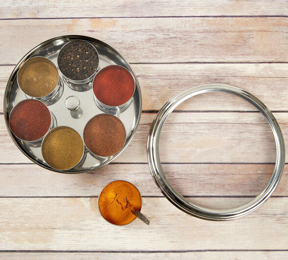 Orsina Syd Spice Storage Containers - Set of 7 Jars with Clear Lids