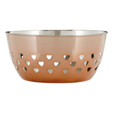 Orsina Hollis Hearts Rose Gold Decorative Fruit Bowl – Heart Cutouts