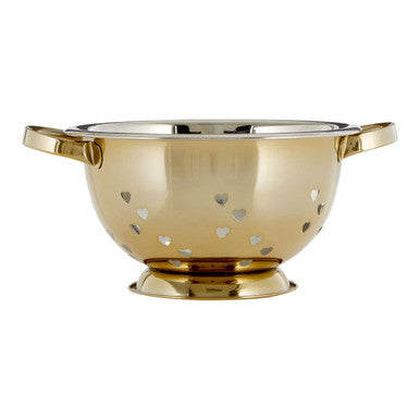 Orsina Gold Colander – Heart Design Stainless Steel Kitchen Strainer
