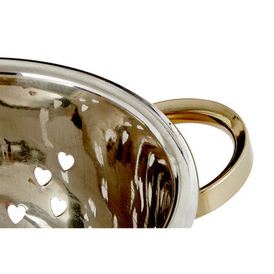 Orsina Gold Colander – Heart Design Stainless Steel Kitchen Strainer