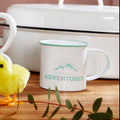 Orsina Adventurer 350ml Ceramic Coffee Mug | White Graphic Design