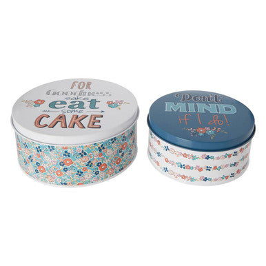Orsina Paice Pretty Things Round Cake Tins – Set of 2 Floral Storage