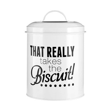 Orsina White Biscuit Canister – Airtight Kitchen Storage Jar