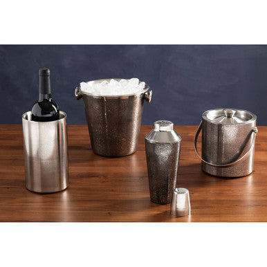 Orsina Silver Wine Bucket – Textured Tapered Champagne Chiller