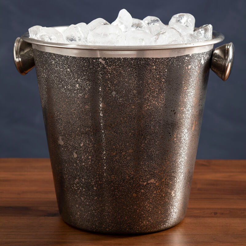 Orsina Silver Wine Bucket – Textured Tapered Champagne Chiller