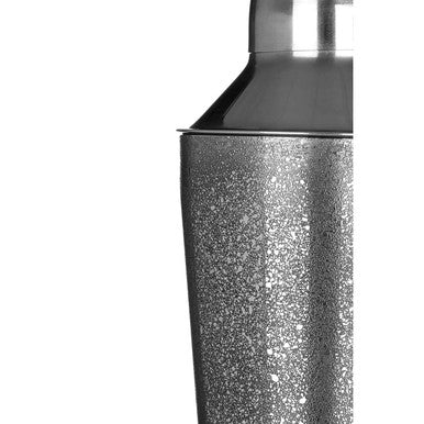 Orsina Glitter Effect Cocktail Shaker – Silver Cobbler Shaker with Strainer