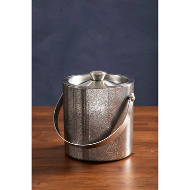 Orsina Glitter Effect Ice Bucket with Lid and Handle – Sparkling Barware