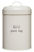 Orsina Grey Dog Food Storage Canister – Galvanised Steel Kibble Bin