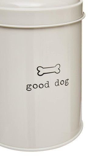 Orsina Grey Dog Food Storage Canister – Galvanised Steel Kibble Bin