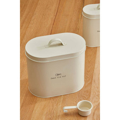 Orsina Adore Pets Cat Food Storage Bin with Scoop, Cream - 6.5L