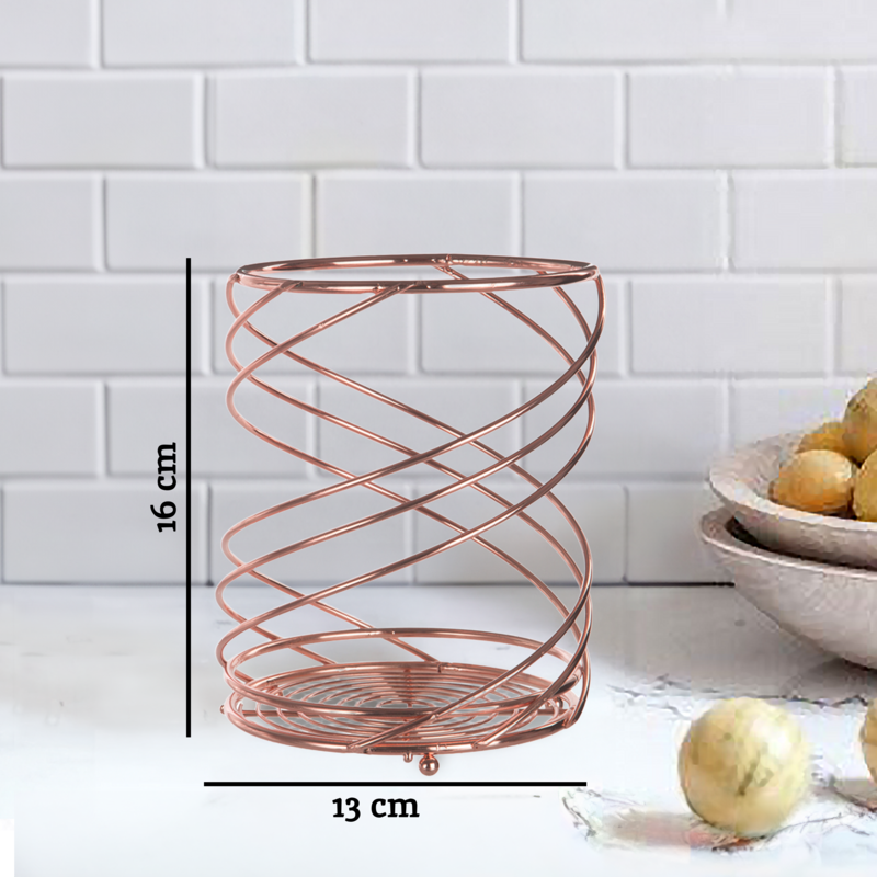 Orsina Kuper Gold Metal Wire Utensil Holder – Modern Kitchen Organizer