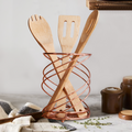 Orsina Kuper Gold Metal Wire Utensil Holder – Modern Kitchen Organizer