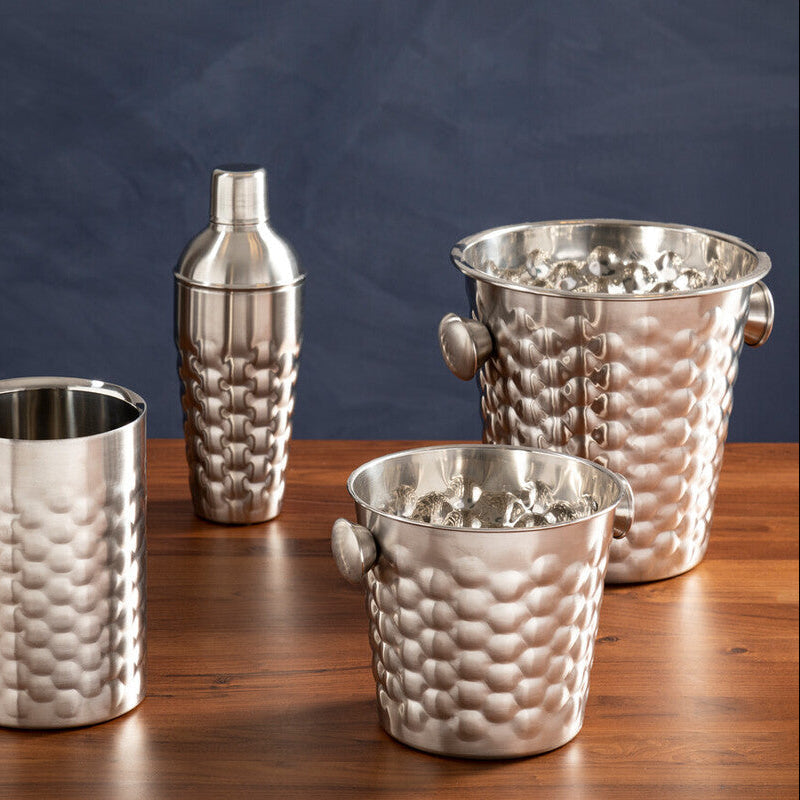 Orsina Honey Bee Wine Cooler | Stainless Steel Honeycomb Ice Bucket