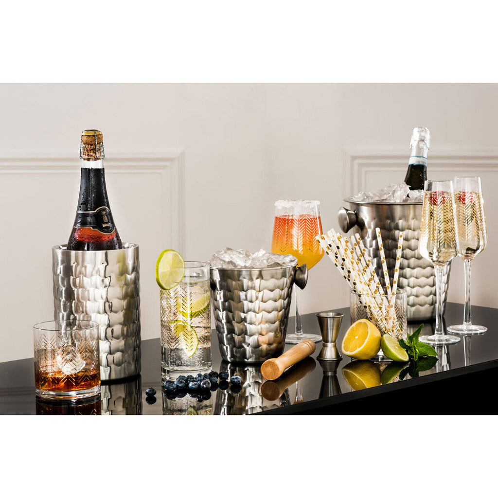 Orsina Honey Bee Wine Cooler | Stainless Steel Honeycomb Ice Bucket