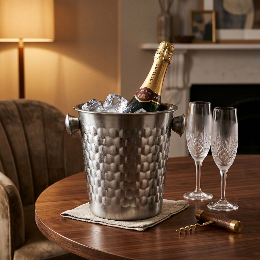 Orsina Honey Bee Wine Cooler | Stainless Steel Honeycomb Ice Bucket