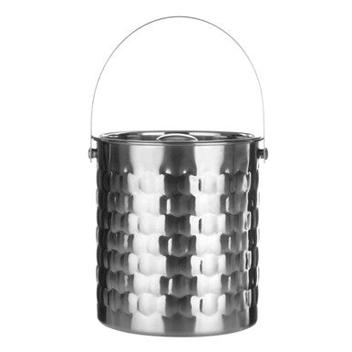 Orsina Honey Bee Silver Ice Bucket – Honeycomb Pattern with Lid
