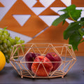 Orsina Vertex Copper Fruit Basket – Geometric Wire Countertop Bowl