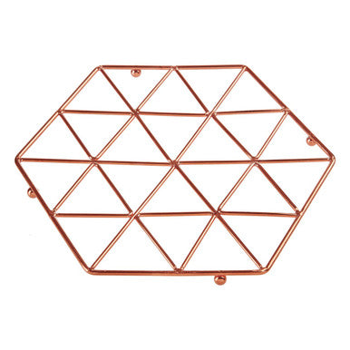 Orsina Vertex Copper Trivet – Geometric Wire Heat Resistant Stand