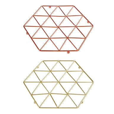 Orsina Vertex Copper Trivet – Geometric Wire Heat Resistant Stand