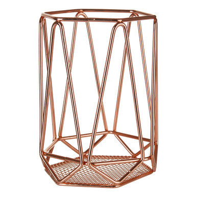 Orsina Vertex Copper Utensil Holder – Hexagon Kitchen Tool Caddy