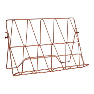Orsina Vertex Copper Cookbook Stand | Foldable Recipe & Tablet Holder