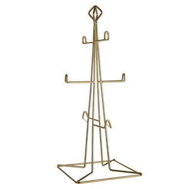 Orsina Vertex Gold Finish 6 Mug Tree – Metal Countertop Cup Holder