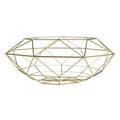 Orsina Vertex Gold Finish Wide Fruit Basket – Modern Wire Bowl