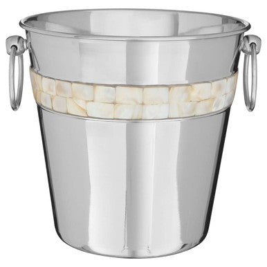 Orsina Champagne Bucket – Silver With Mother Of Pearl Inlay