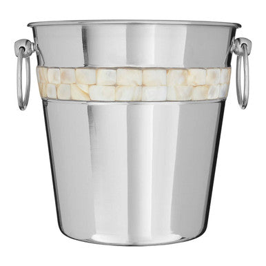 Orsina Champagne Bucket – Silver With Mother Of Pearl Inlay