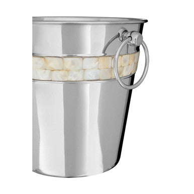 Orsina Champagne Bucket – Silver With Mother Of Pearl Inlay