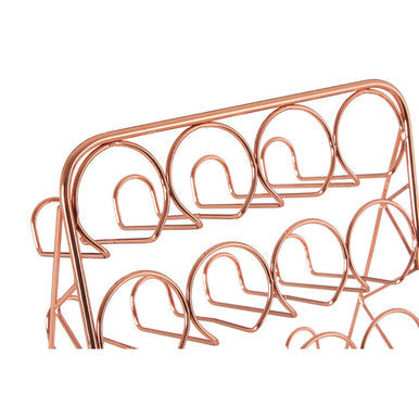 Orsina Vertex Copper Finish Spice Rack – 12 Jar Kitchen Organizer